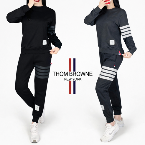 톰브라운 사선 맨투맨 세트