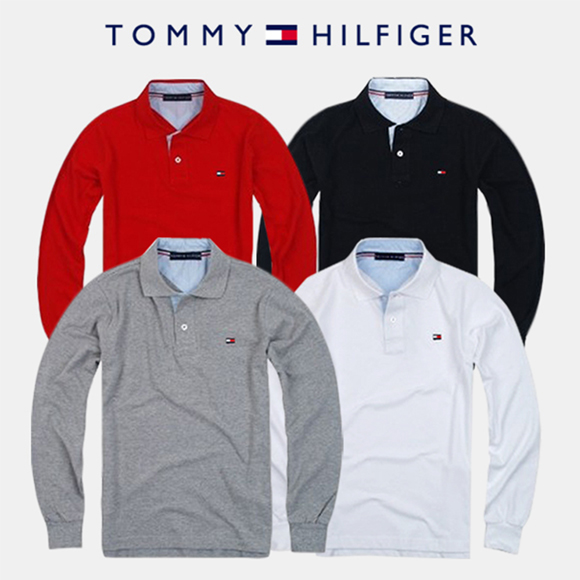 타미힐피거 PK 카라 긴팔티