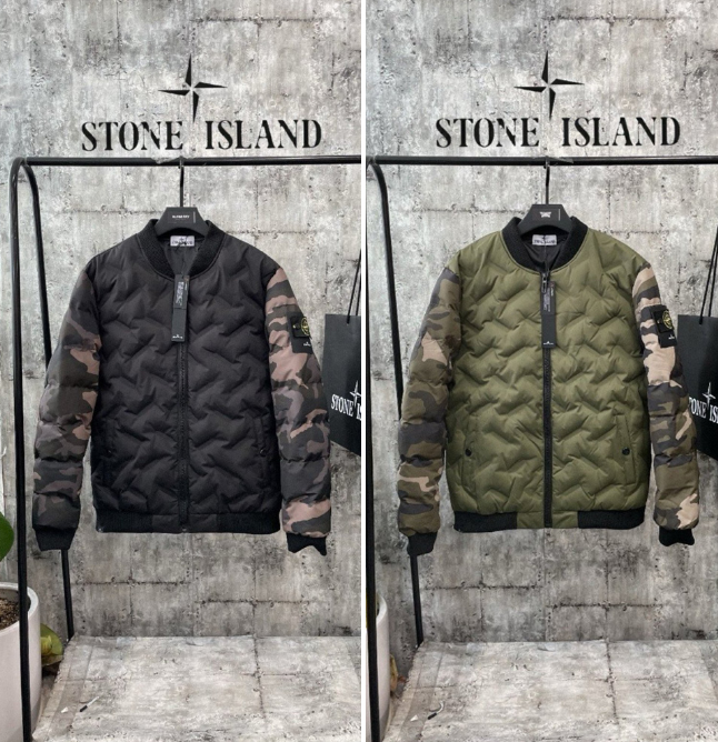 ST 카모배색 패딩점퍼