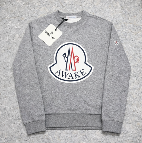 MONCLER AWAKE 백로고 레터링 밍크양기모 티셔츠/빅사이즈까지