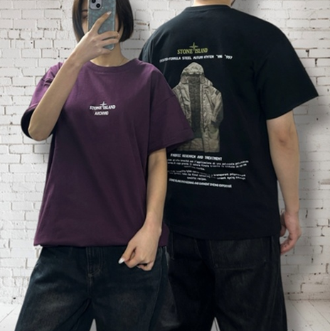 스톤 백로고 반팔티