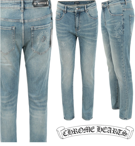 C. 25SS 말굽 프린트 엠보 워싱 슬림 일자진