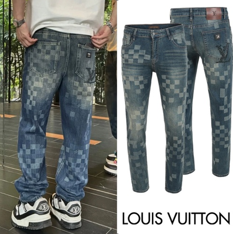 26SS. 멀티 다미 프린트 워싱 슬림진