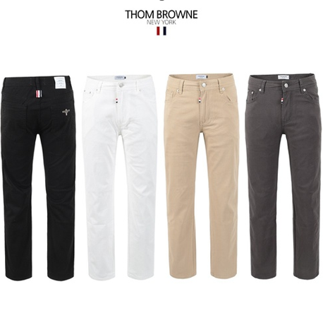 [T] 베이직 스판 스트레이트 코튼 팬츠