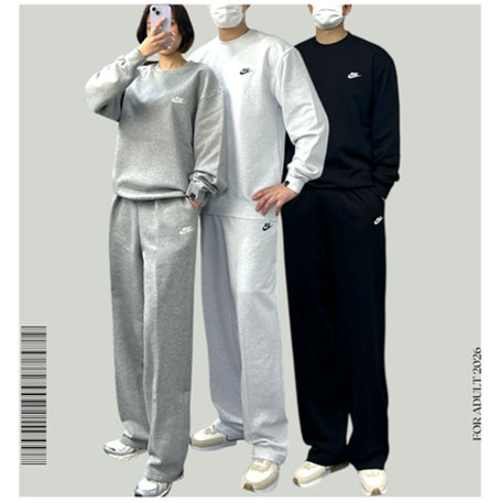 나이키 맨투맨&일자 와이드팬츠 셋트
