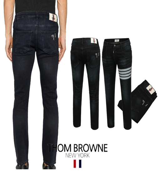 25SS. 4바 돌고래자수 블랙워싱 슬림진